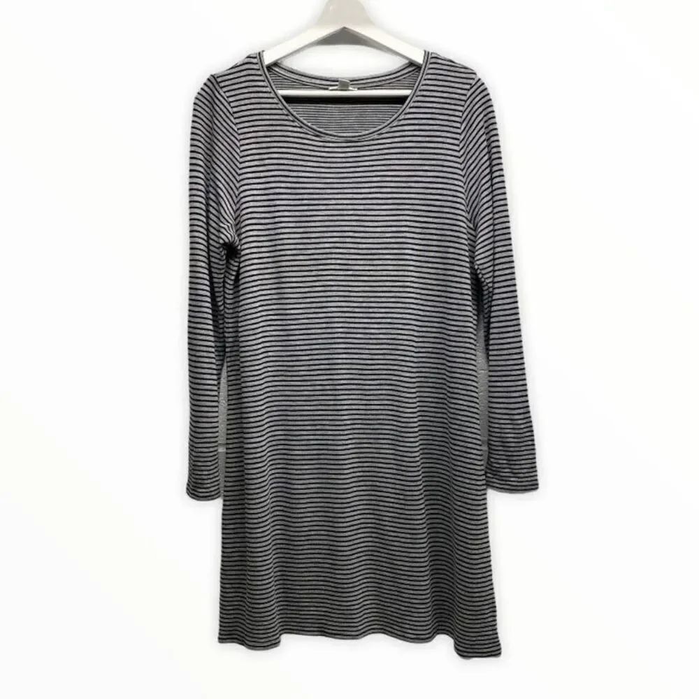 J. Jill Striped Long-sleeve dress with stretch Size Medium